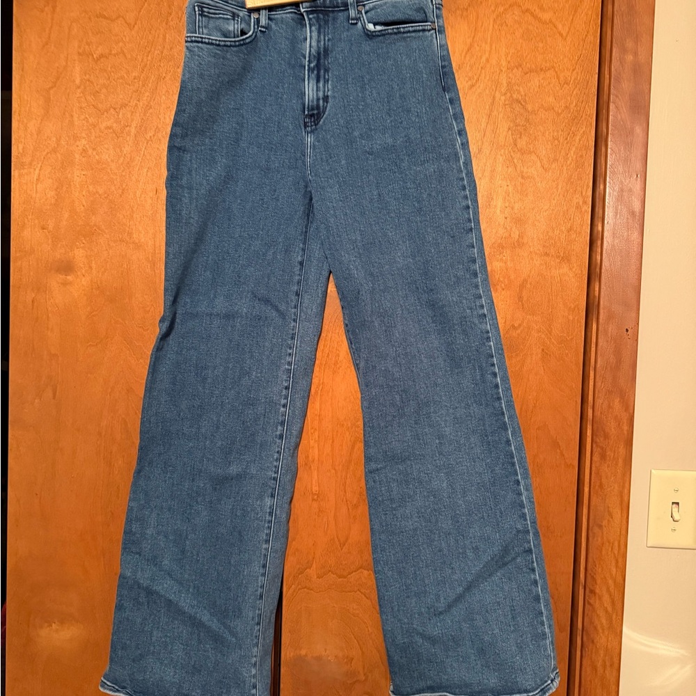 Just Black Women's Flare Jeans in Classic Blue